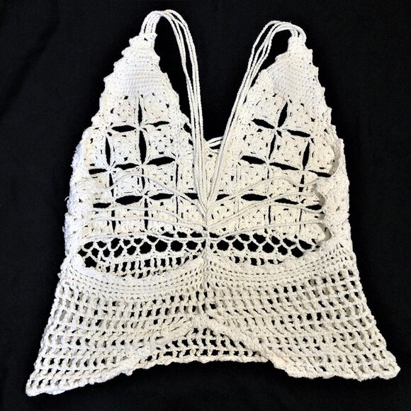 Vintage boho crochet knit tank top - Picture 9 of 11